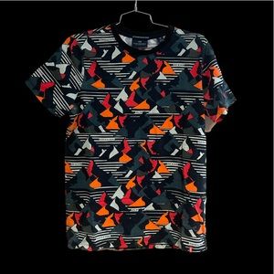 Pattern t shirt, slim fit cotton